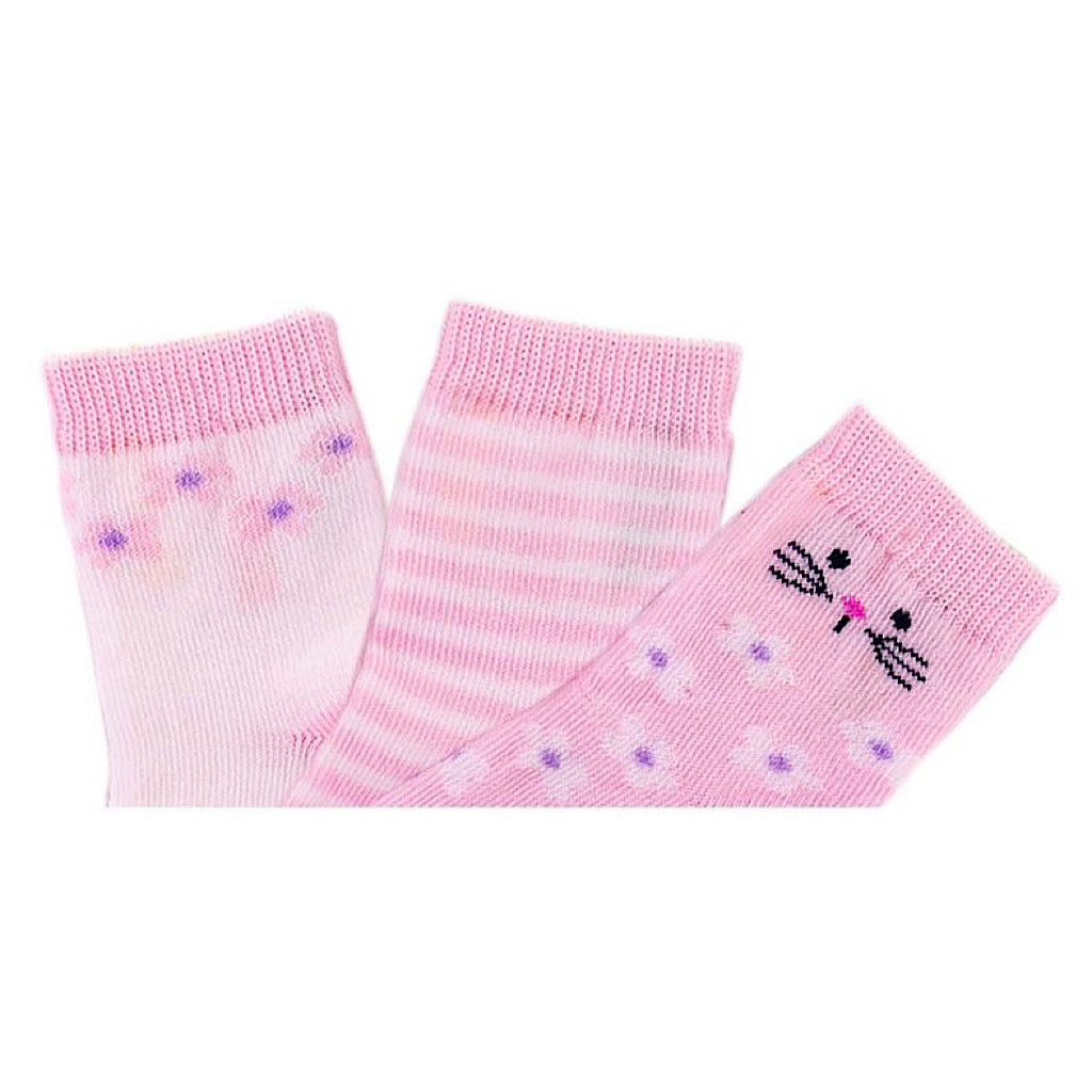 Set 3 pares calcetines Baby Creysi rosa para bebita - JORHELITOS - JORHELITOS