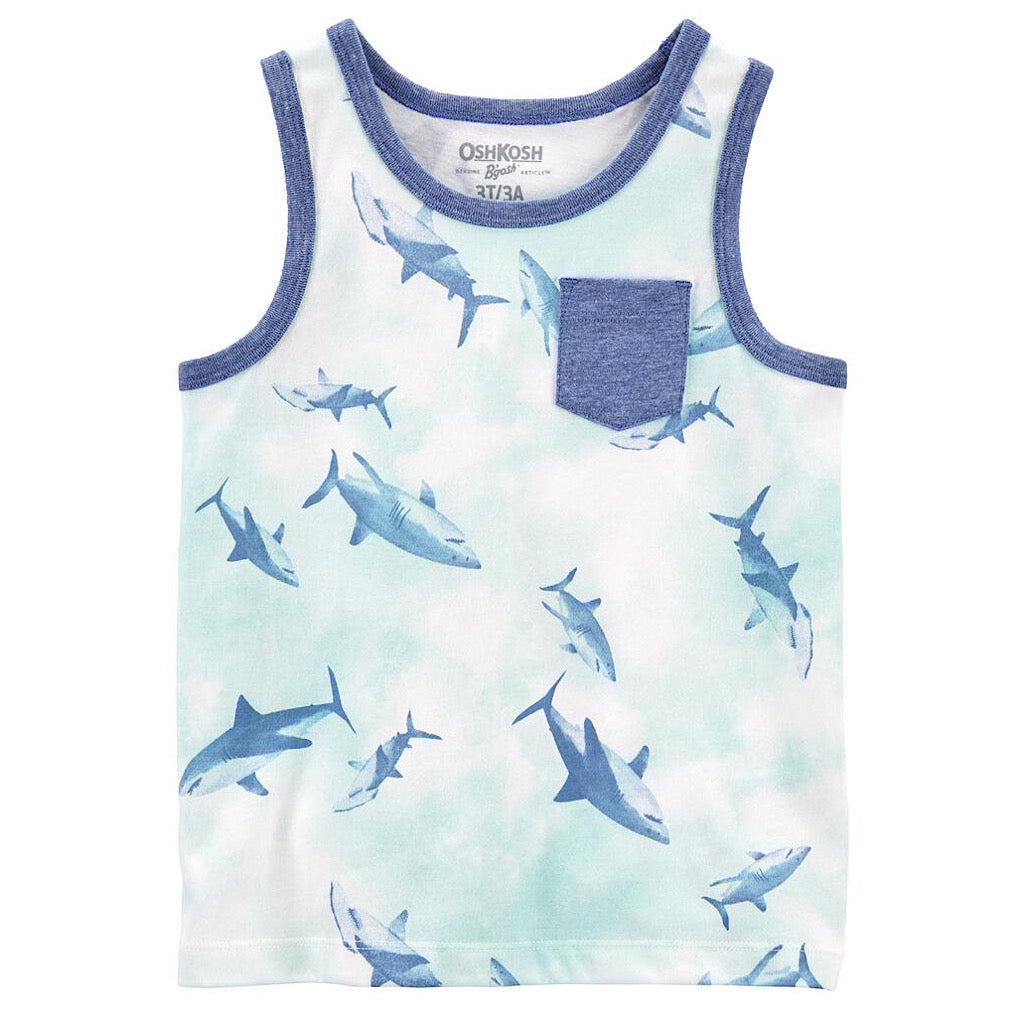Camiseta sin mangas con tiburones Oshkosh para niño - JORHELITOS - JORHELITOS