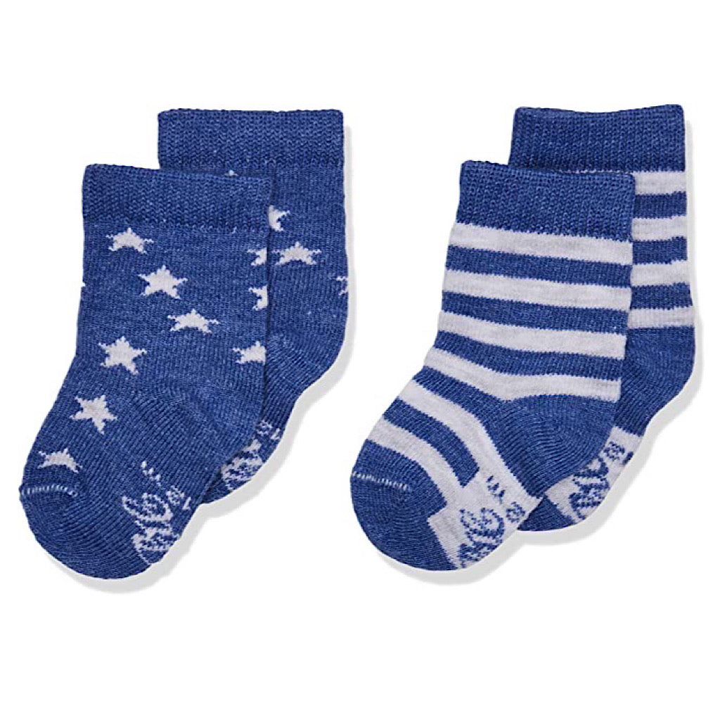 Set 2 pares calcetines Baby Creysi azul estrellas niño - JORHELITOS - JORHELITOS