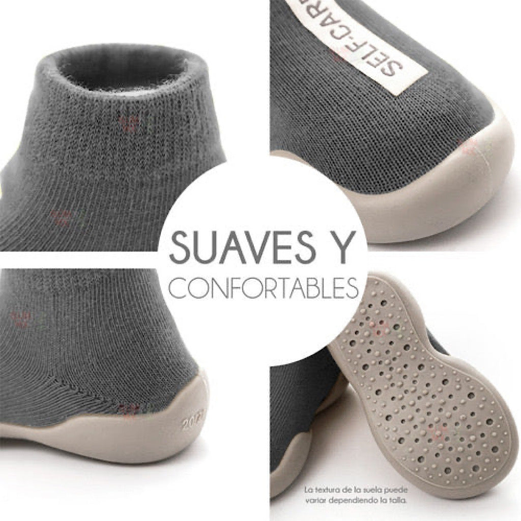 Zapato calcetín antideslizante color gris - JORHELITOS - JORHELITOS